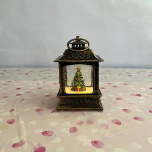 Linterna LED de PVC con Forma de Copo de Nieve Brillante de Navidad, Lámpara Nocturna Rellenable con Agua, Regalo Decorativo - Product Image 3