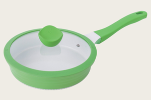 Casserole peu profonde carrée classique en aluminium moulé sous pression avec couvercle en verre Batterie de cuisine antiadhésive compatible avec l'induction - Product Image 3