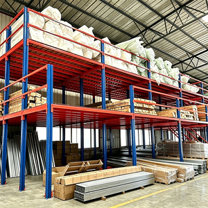 Rak Platform Gudang Mezzanine Baja Padat 2 Lapis Tahan Beban Berat, Dilindungi dari Korosi, dan Berbahan Baja Kokoh - Product Image 1