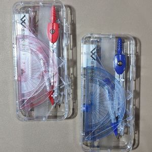 Ensemble de traçage Xi Peptide Math, 7 pièces, comprenant compas et règle, pour étudiants, fournitures scolaires, modèle plastique A1 1 - Product Image 2