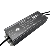 Venta de fábrica SAA 0-10V 4 en 1 Atenuación DC12V 300W IP67 Controlador LED regulable de voltaje constante a prueba de agua