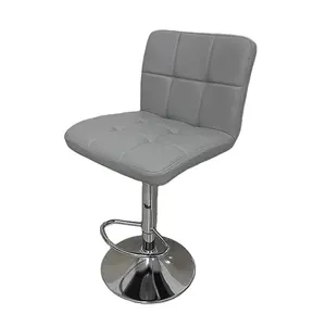 Modern 2 PCS PU Leather Modern Bar stools High quality Adjustable leather Swivel bar Stool