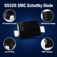 Diode Schottky SS520 SMC 5A 20V Redresseur