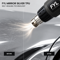 Film de protection de peinture automobile en TPU chromé mat doré FYL, finition chrome souple 7,5 mil