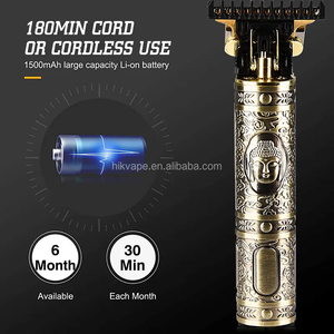 Golden Hair Trimmer ปัตตาเลี่ยนไฟฟ้าสำหรับผู้ชาย,<span class=keywords><strong>เครื่อง</strong></span>ตัดผมไร้สายแบบมืออาชีพ Usb OEM Power ODM ทำจากโลหะ - Product Image 4