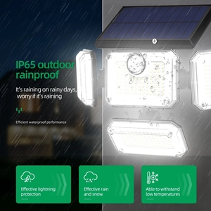 Đèn Năng Lượng Mặt Trời 333LED Đèn Gắn Tường Năng Lượng Mặt Trời Đa Năng Chống Nước IP65 Cảm Biến Chuyển Động Ngoài Trời - Product Image 3