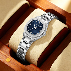 Reloj de Pulsera para Mujer de Lujo con Esfera de Diamantes, Dos Tonos, Elegante, Sencillo, Diseño de Dibujos Animados, 25 mm, Resistente al Agua, Logotipo Personalizado de Alta Calidad, Venta Internacional - Product Image 1