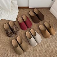 Sandales plates Baotou demi-ouvertes pour femmes, style coréen, imprimé léopard, décontractées, grandes tailles 35-43, durables et résistantes à l'usure