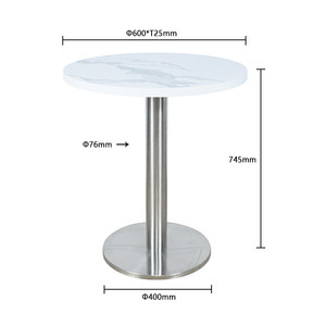 Bàn Cuối Chân Bằng Thép Không Gỉ Phần Cứng 2022 Bàn Ăn Cạnh Giường Bàn Cà Phê Hình Tròn - Product Image 1