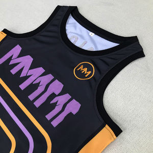 Maillot de basket-ball respirant en maille à la conception brodée personnalisée bon marché - Product Image 6