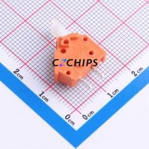 256-746 Spring Terminal Block Through hole Component (THT) Connector 1x1P Orange 1P 1 - Product Image 1