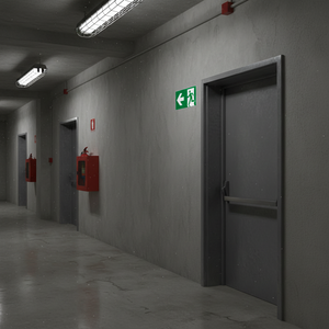 Uscita di emergenza segno freccia sinistra-150 in PVC luminescente * 300 mm - Product Image 3