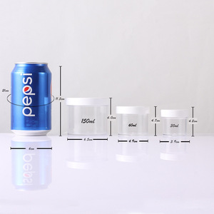 Transparent Plastic Cream Bottle 30ml 60ml 150ml Nail Glitter and <strong>Slime</strong> Crystal Mud Packaging <strong>Pot</strong> for Cosmetics Eye Cream - Product Image 1