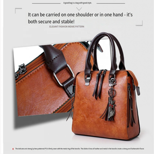 Sac bandoulière <span class=keywords><strong>femme</strong></span> en PU imperméable, pliable, portable, durable, style vintage, mode étrangère, avec fermeture éclair, <span class=keywords><strong>pas</strong></span> <span class=keywords><strong>cher</strong></span> - Product Image 1