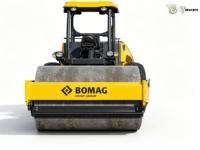 Compacteur de sol vibrant à tambour unique BOMAG 11 tonnes d'occasion avec moteur Kubota Euro 5 EPA et composants de roulement, modèle 2022