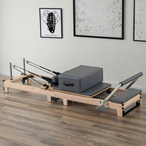 <span class=keywords><strong>Reformer</strong></span> de <span class=keywords><strong>Pilates</strong></span> Plegable de Roble de Alta Calidad para Gimnasio en Casa y Estudio de <span class=keywords><strong>Pilates</strong></span>, Equipo de Fitness Duradero y Ajustable - Product Image 1