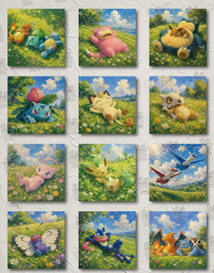 Collection YQ en gros : Aimants de réfrigérateur 3D gaufrés à texture papier, thème Pokémon, Fan Art, pour jeux de collection, Premium, mignons - Product Image 3