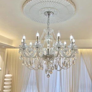 Lustre de Luxe Européen en Cristal <span class=keywords><strong>pour</strong></span> <span class=keywords><strong>Salon</strong></span> <span class=keywords><strong>Salle</strong></span> <span class=keywords><strong>à</strong></span> <span class=keywords><strong>Manger</strong></span> Hôtel Chambre Villa Lumière Suspendue Contemporaine - Product Image 1