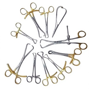 Juego de 10 Pinzas de Reducción Ósea, Instrumentos Médicos Quirúrgicos Chapados en Oro, Cirugía Ortopédica, Acero Inoxidable de Primera Calidad - Product Image 1