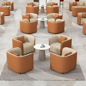 Sofá de Oficina Saint-Leste en Cuero PU con Esponja de Alta Densidad, Cómodo para Área de Descanso, Reuniones y Recepción - Product Image 3