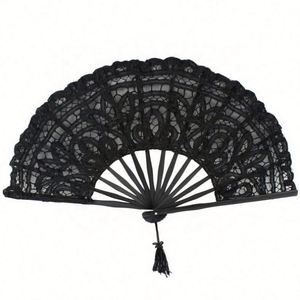 Abanicos Plegables de Gasa de Alta Calidad con Diseño de Dragón Bordado Chino de 23*42cm, Coloridos, con Borlas, Portátiles, para Recuerdos de Boda - Product Image 6