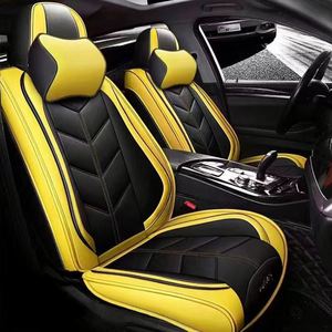 Housses de siège auto en cuir 5D style sport, matériau PU, ajustement universel, coussin antidérapant, housse imperméable, accessoires pour véhicules automobiles - Product Image 2