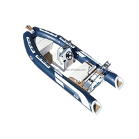 Yacht sportif gonflable à coque rigide en fibre de verre certifié CE, 16 pieds, 480, épaisseur 1,2 mm, moteur hors-bord pour lac, famille, PVC Hypalon