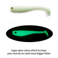 Appâts de pêche souples Oem Tpr Leurres de pêche T-tail 100mm 180mm Glow Paddle Appâts de pêche Swimbait