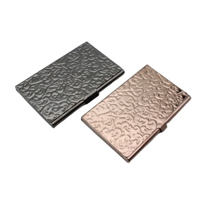 Customized Business Metal Gold Credit Card case Holder with Sculpture logo Carry Credit Card business card holder with notepad