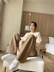 <span class=keywords><strong>Pantaloni</strong></span> dritti a vita alta da <span class=keywords><strong>donna</strong></span> in <span class=keywords><strong>velluto</strong></span> di cotone <span class=keywords><strong>pantaloni</strong></span> Casual larghi in <span class=keywords><strong>velluto</strong></span> a <span class=keywords><strong>coste</strong></span> con fodera autunno inverno - Product Image 6