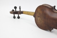 Violon d'étudiant de qualité professionnelle, flammé, avec cordes, archet et étui