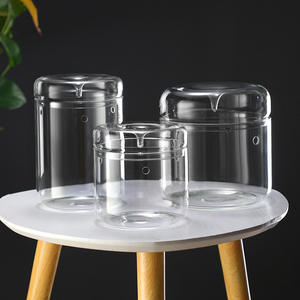 Collezione Dew Tazza <span class=keywords><strong>in</strong></span> <span class=keywords><strong>Vetro</strong></span> Terrario Piccolo Vaso Terrario Geometrico <span class=keywords><strong>in</strong></span> <span class=keywords><strong>Vetro</strong></span> <span class=keywords><strong>con</strong></span> <span class=keywords><strong>Coperchio</strong></span> - Product Image 2