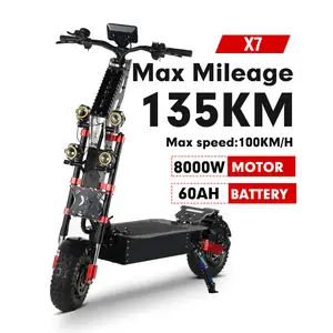 曼克尔X7全地形摩托车14英寸宽轮专业8000瓦越野电动滑板车