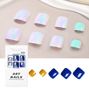 Haute qualité été couleur <span class=keywords><strong>ongles</strong></span> d'orteil pour dames bleu ciel presse sur les <span class=keywords><strong>pieds</strong></span> <span class=keywords><strong>ongles</strong></span> Art Salon conceptions élégantes violet Ombre <span class=keywords><strong>faux</strong></span> <span class=keywords><strong>ongles</strong></span> - Product Image 3