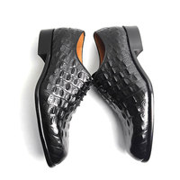 Chaussures habillées formelles pour hommes au design unique, fabriquées à la main en cuir de vachette véritable imprimé alligator, bout pointu, directement de l'usine, automne/hiver