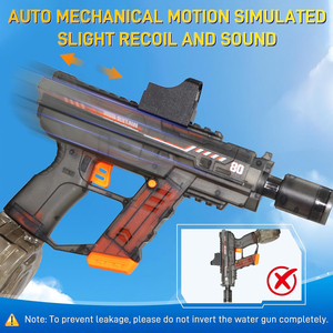 ปืนฉีดน้ำไฟฟ้าสำหรับเด็กและผู้ใหญ่ พร้อมไฟ ปืนฉีดน้ำอัตโนมัติ สำหรับงานปาร์ตี้ริมสระน้ำ ชายหาด เล่นกลางแจ้ง ของเล่นน้ำ - Product Image 4