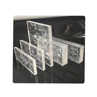 Briques de verre avec conception de flocon de neige à l'intérieur Droplight décoratif pour musée de galerie d'art Brique de verre solide en cristal K9 personnalisée