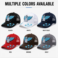 Gorra trucker de malla con frente de gamuza, decoración con bordado 3D, estilo streetwear, hip hop, gorra de béisbol para mujeres y hombres, compatible con OEM y ODM.