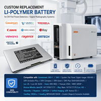 Baterai Li-ion Khusus untuk Detektor Panel Datar DR Carestream DRX-1/iRay Mars Varex Trixell Paket Pengganti OEM 7.2V-14.8V