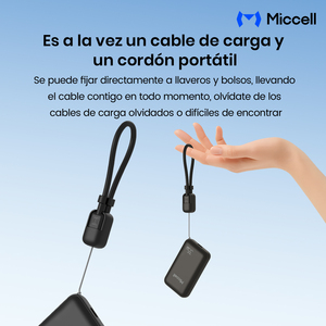Cargador GaN Ultradelgado de 35W Miccell con Cable USB-C de Carga Rápida, Adaptador <span class=keywords><strong>para</strong></span> Smartphones - Product Image 3