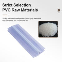 Oferta Especial: Burlete Magnético de PVC Transparente de Doble Ala, Impermeable y Antifrío para Baño, Precio de Fábrica