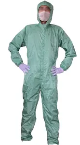 Fabriekslevering Ademende Elektronische Werkplaats Werkkleding Kleding Cleanroom Overall Esd Koolstofvezel Antistatische Jas Pak