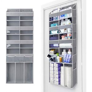 <b>Extra</b> <b>Large</b> Over the Door Organizer with Clear Pockets - 8 Compartments Hanging Organizer for Bathroom Bedroom Closet - Product Image 3