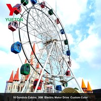 Grande Roue Géante de 30m pour Parc d'Attractions, 18 Cabines, Équipement Électrique pour Parc Thème Extérieur