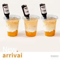 Internet Celebrity Tipsy Petite bouteille de vin Pet Tasse en plastique pour boissons froides Café jetable Transparent Tasses à thé au lait