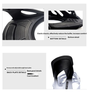Fixations de snowboard et de <span class=keywords><strong>ski</strong></span> ajustées avec précision, structure en alliage d'aluminium avec verrouillage multipoints pour snowboarders avancés - Product Image 2