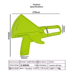Pince à graisse sébacée en plastique ABS, outil de mesure corporelle pour la combustion des graisses et le remodelage, règle ergonomique pour le corps - Product Image 4