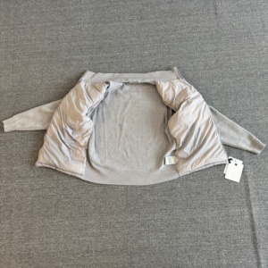 Cardigan en tricot pour homme, série M, col montant, manches longues, patchwork, léger, fin, rembourré en coton, ouvert sur le devant, veste d'extérieur - Product Image 6