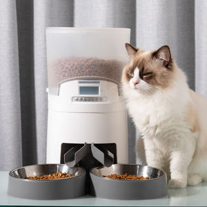 Distributeur automatique de bols doubles <span class=keywords><strong>pour</strong></span> chats persans Distributeur de nourriture écologique <span class=keywords><strong>pour</strong></span> chiens avec bol d'eau WiFi inclus - Product Image 2