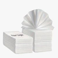 Serviettes de table en papier personnalisées avec logo d'usine, en pulpe vierge, douces, blanches, 2 plis, excellente absorption, 33*33 25*25 40*40, sac en papier